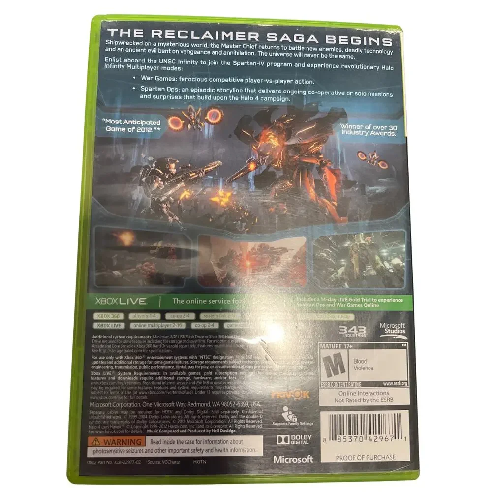 Halo 4 Microsoft Xbox 360, 2012